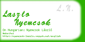laszlo nyemcsok business card